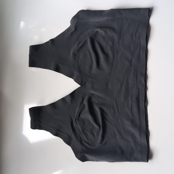 True & Co Black Seamless True Body V Neck Bra Sz L - Picture 5 of 8